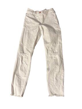 Abercrombie Kids White Pull On Jean Legging Ankle Denim Distressed Sz 15/16